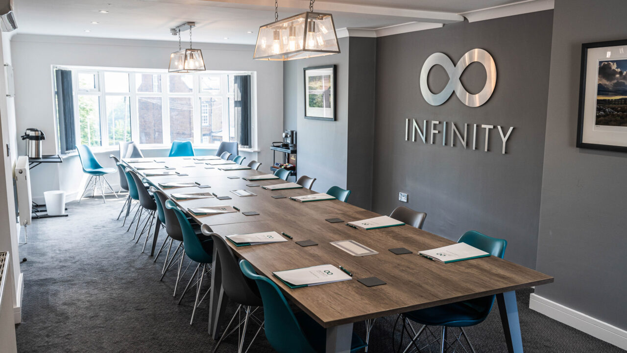The interior of the Infinity Training Academy training suite.