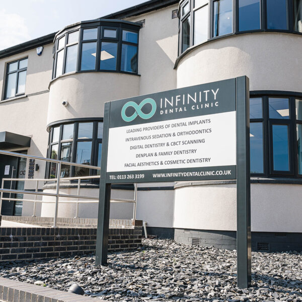 The exterior of Infinity Dental Clinic
